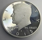 2015 S PROOF SILVER KENNEDY HALF DOLLAR M39