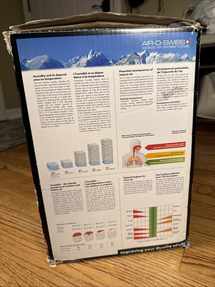 AIR-O-SWISS AOS 7135 Ultrasonic Humidifier Warm & Cool Mist - Working! - Image 4 of 4