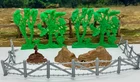 Vintage 1960-70s Marx Battleground Play Set Trees Barb Wire, ... Accessories GC