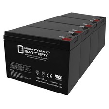 Mighty Max 12V 10AH SLA Replacement Battery for Solar Power Banks - 4 Pack