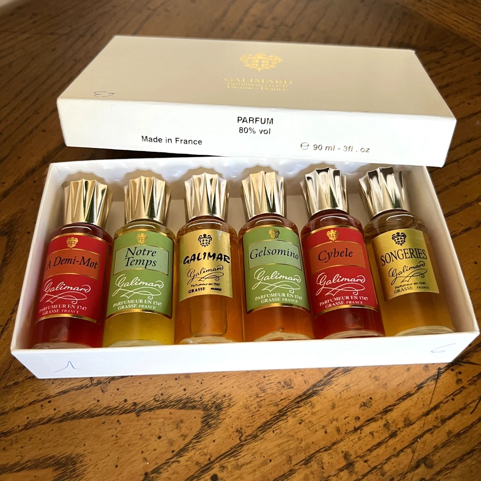 Galimard Parfumeur En 1747 Grasse Francia Perfume 3 oz 90 ml Muestra Set De 6 De Colección Foto 2 de 3