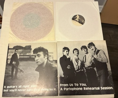 Lennon A GUITAR'S ALL RIGHT Beatles FROM US TO YOU 10" EPs rare red original
