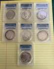 peace dollar lot of 7 PCGS Grades