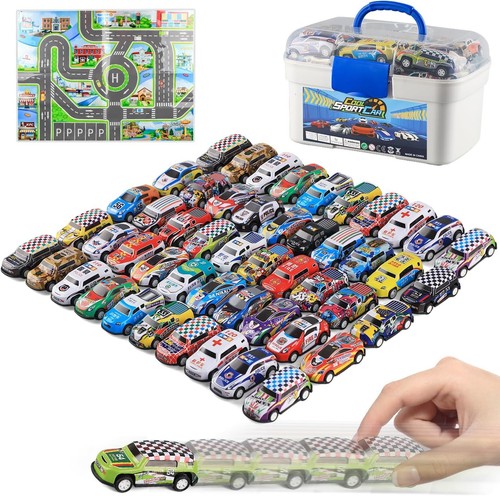 Mostop 50PCS Pull Back Cars,Toys for 3 Year Old Boys Girls, Push and Go Toy...
