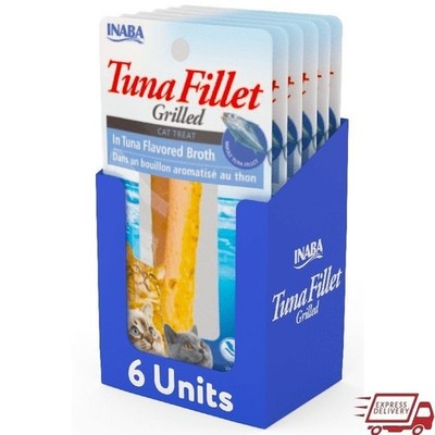 Natural Tuna Fillets Cats Soft Treats Grain Free Hydration High Protein 6 Pack