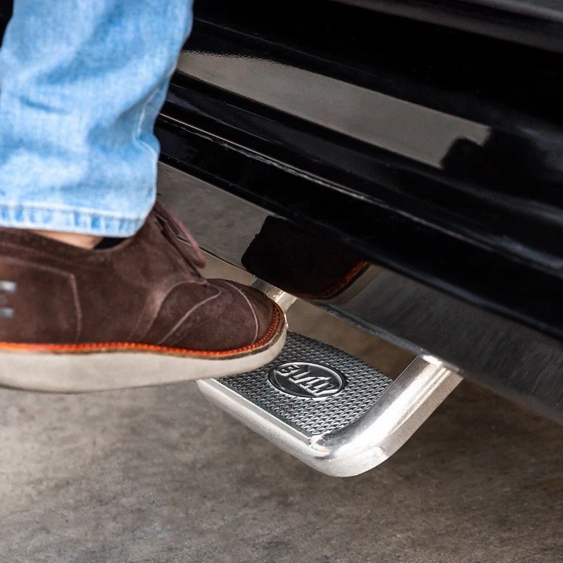 2x Hoop Side Step Pair Polished Die Cast Aluminum SUV Truck 350lbs Non Slip - Image 4 of 4