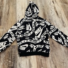 Nike hoodie AOP Youth Large Black Just Do It See Pics 42 