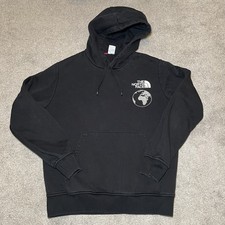 The North Face Hoodie Mens Medium Never Stop Exploring Logo Black Fleece