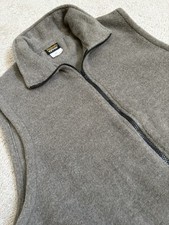 Vintage Nemesis Sportswear Fleece Vest Adult Large Full Zip Tan Pockets USA Made