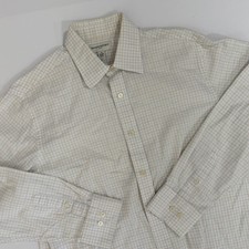 Banana Republic Men's M 15 1/2 Slim Fit Long Sleeve Plaid Dress Shirt Cotton