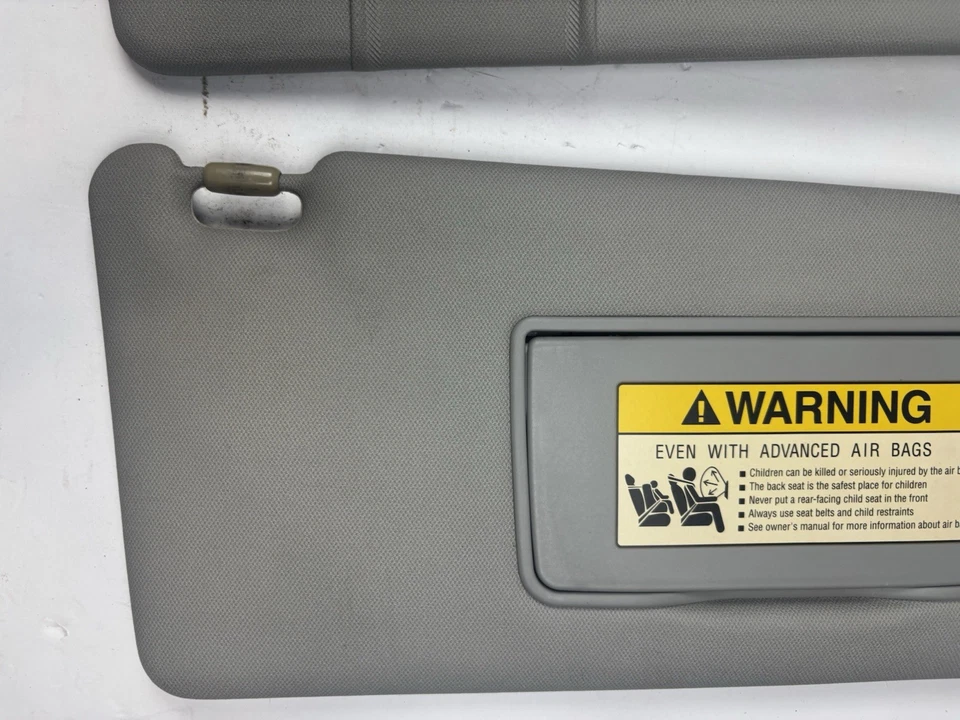 2004-2008 Acura TSX Driver Passenger Side Sun Visor Pair Set Gray Vinyl Lighted - Image 4 of 4