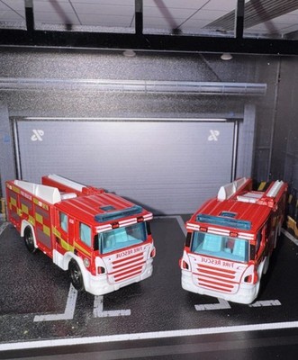 Lot Of 2 Matchbox Scania P360 Fire Engine EMT Rescue Global Series NLFFP Diecast