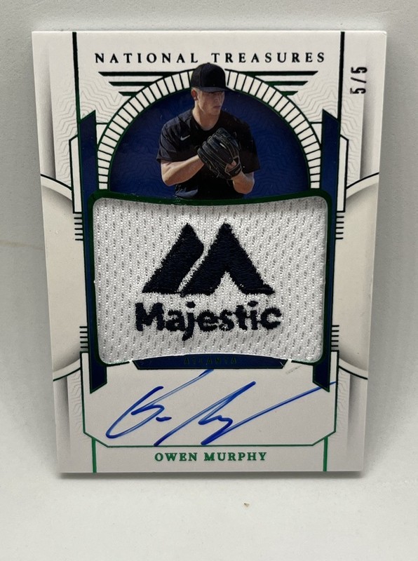 2024 Panini National Treasures Prospect Material Signatures Owen Murphy Auto /5