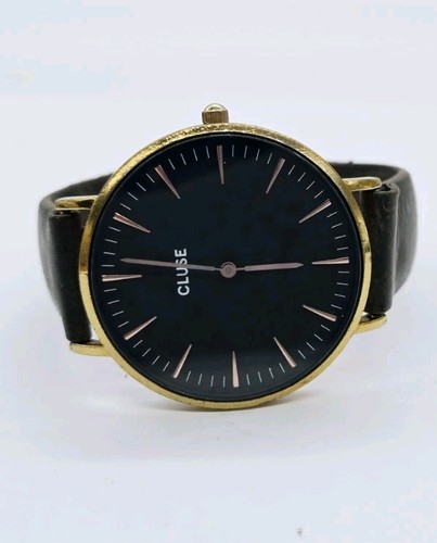 Cluse Watch Brown Leather Band New Battery Round face Vintage - Picture 2 of 6