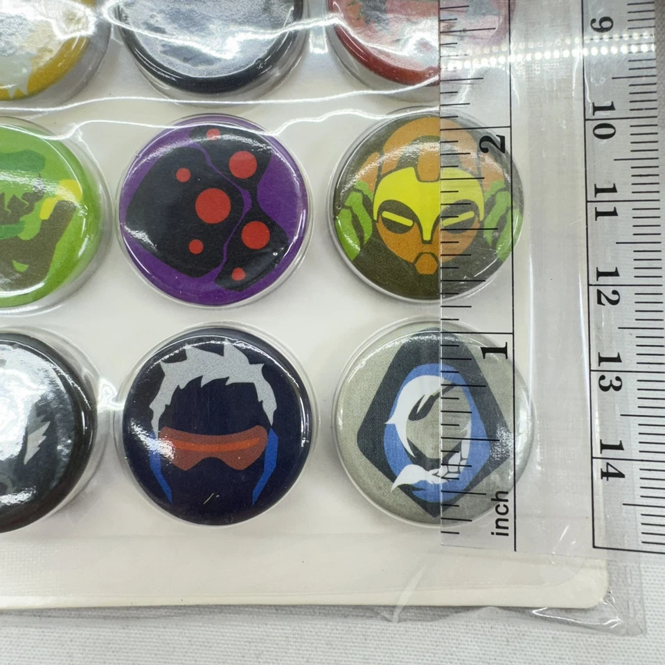 2x 2018 Blizzard Entertainment OVERWATCH 12x Pinback Button Set 24 - 1” Pins Lot - Image 2 of 4