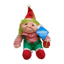 Vintage Norfin Troll Plush Doll Christmas Elf ADOPT A NORFIN TROLL New With Tags