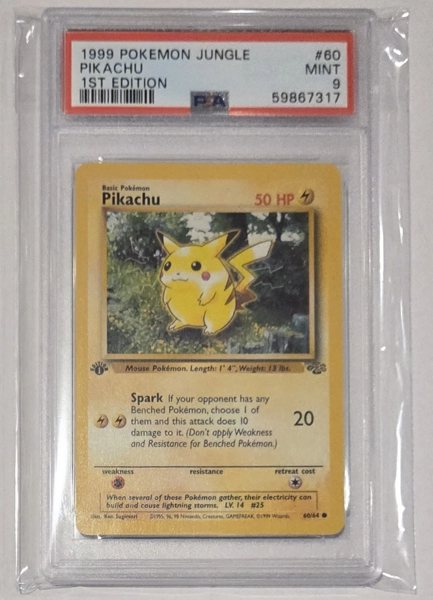 Pikachu Pokémon TCG Grade 9 Jungle Individual Collectible Card