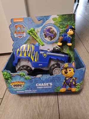 NEW Paw Patrol Jungle Pups Chase's Transforming Tiger Vehicle w Shooting Action