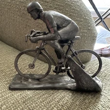 Michael Ricker 1988 Olympic  Series Pewter Bicycle Man Figurine Sculpture