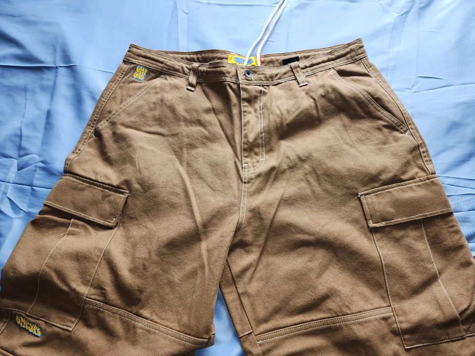 PANTALONES CARGO DOBLES EMPYRE LONA CAQUI ULTRA SUELTOS HOMBRE TALLA 38/30 ESTÁ USADO Foto 4 de 4