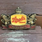 Vintage 1974 Plastic Barware Stroh's Beer Sign “For Beer Lovers”-Non Lighted-USA