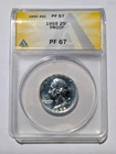 1955 Washington Quarter Proof, ANACS PF67⭐ Mirror-Like Finish, 90% Silver