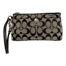 COACH Kyra Signature Leather Wristlet