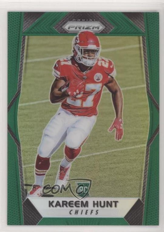 2017 Panini Prizm Rookies Green Prizm Kareem Hunt #253 Rookie RC yw3
