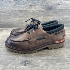 Sperry Authentic Original Lug 3-Eye Leather Boat Shoes Men's Size 9.5 STS25156