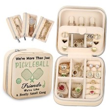 Travel Jewelry Box,Personalized Embroidered Jewelry Box,Personalized Pickleball