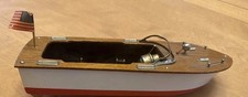 VINTAGE 1940s-50s ITO Speed Boat Japan wooden battery Operated TMY motor 13"