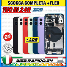 SCOCCA POSTERIORE BACK COVER COMPLETA+FLEX+FRAME PER APPLE IPHONE 12 SDA 24H!!