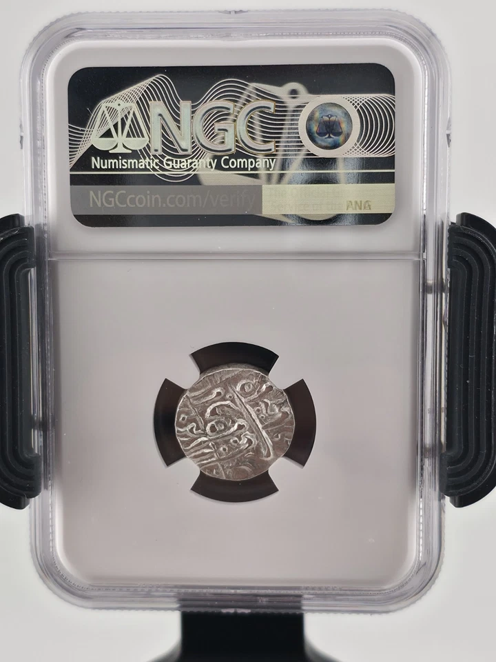 (India, AH1037-68) Mughal Shah Jahan I 1/2 Rupia NGC MS61 Sharp Strike, Unc Silver Foto 3 de 4