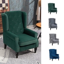Accent Chair Wingback Armchair with Wood Frame for Living Room