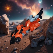 VTech Switch and Go Race Car T-Rex Dinosaur Orange Transforming Sounds B7