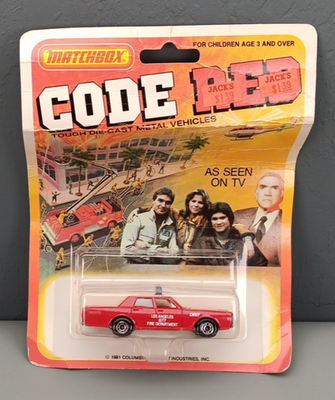 1981 Matchbox Code Red Mercury Fire Chief | eBay