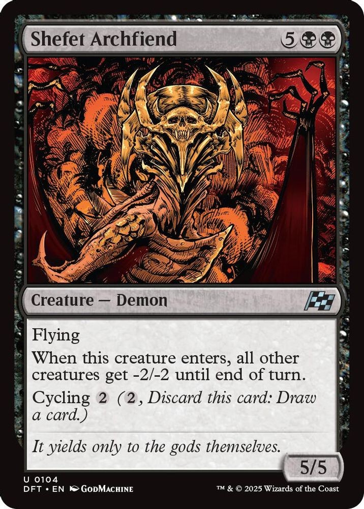 2025 Magic: The Gathering: Aetherdrift - Shefet Archfiend (#104, U, Near Mint)