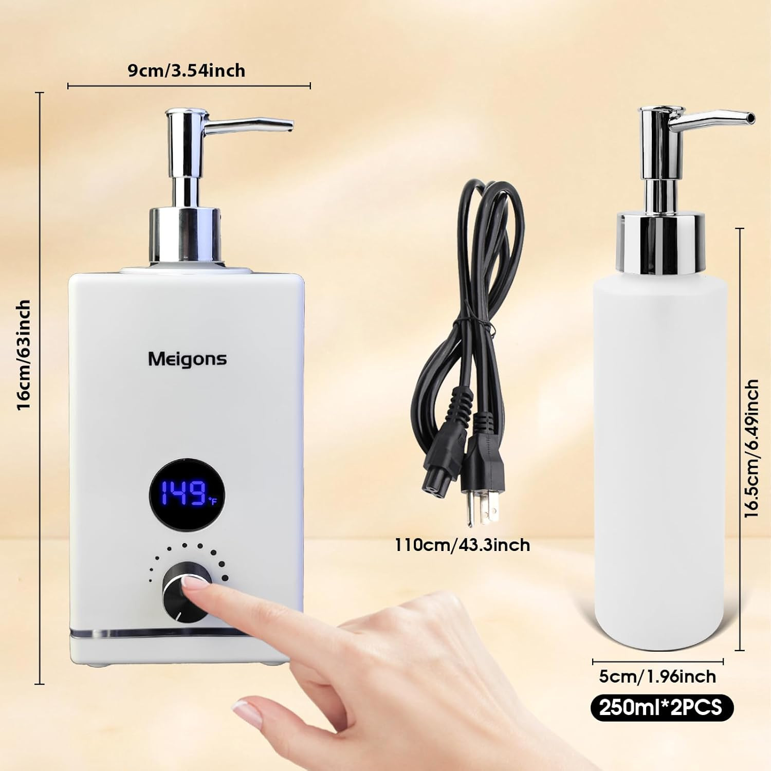 Oil Warmer for Massage, Massage Oil Warmer, Body Oils Heater for Spa, with Two O