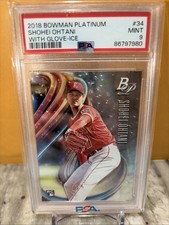 2018 Bowman Platinum ICE Shohei Ohtani RC PSA 9 (with Glove) Rookie 4XMVP