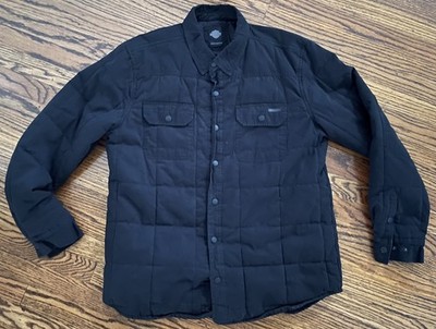 Harley Davidson (HD) Motorcycle Metal Button Shirt-Jacket Black Mens Medium (M)
