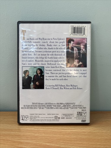 Sleepless in Seattle DVD 1997 Deluxe Widescreen Tom Hanks Meg Ryan Romantic - Afbeelding 2 van 4