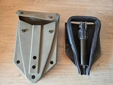 Vintage U.S. Military Folding Shovel Ames 80 with Cover Entrenching Tool