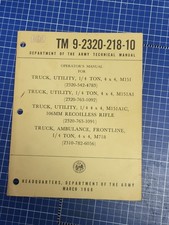 TM 9-2320-218-10 OPERATOR MANUAL  Manuale Operatore ford Mutt M151 M151A1