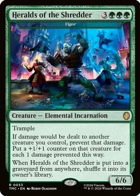 X 1 Heralds of the Shredder NM-M (Vigor) TMNT 053 MTG Magic The Gathering