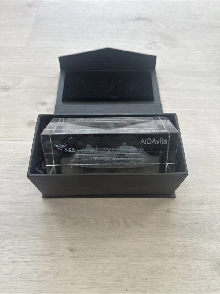 AIDAvita MEGA Kreuzfahrtschiff Schiffsmodell Modell - AIDA VITA GLASBLOCK