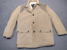 Antique Vintage Men's Size 42 Montgomery Ward Fur Lined Corduroy Jacket Brown