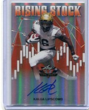 2020 Leaf Valiant Rising Stock Orange Kalija Lipscomb Rookie Auto 28/50