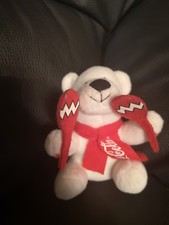 Coca Cola Eisb&auml;r B&auml;r wei&szlig; m. Schneeschuhe  sitzt 11 cm