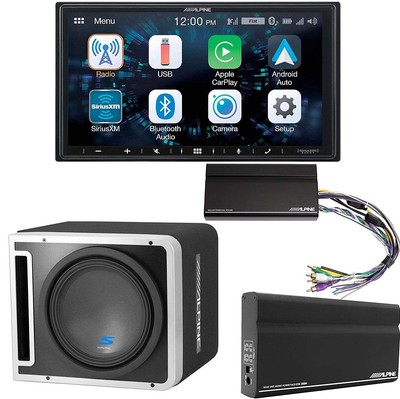 Alpine ILX-W670 with Alpine KTA-200M Mono and KTA-450 4-Channel Amps with S-SB12