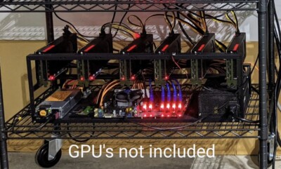   Crypto Mining Rig - 6 GPU Slots -  Everything You Need Except GPU's